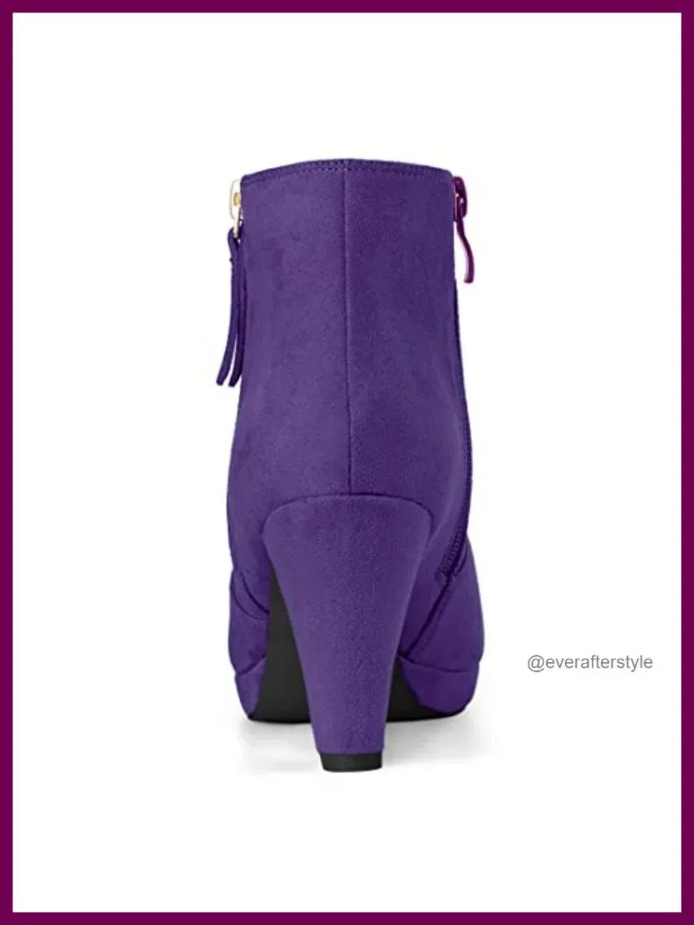 Women's Chunky Heel Platform Ankle Boots | Round Toe, Side Zipper, 3 1/7